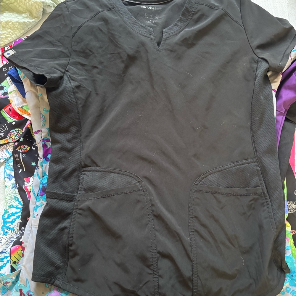 Women's Black Scrub Top